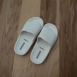 White Slide Sandals